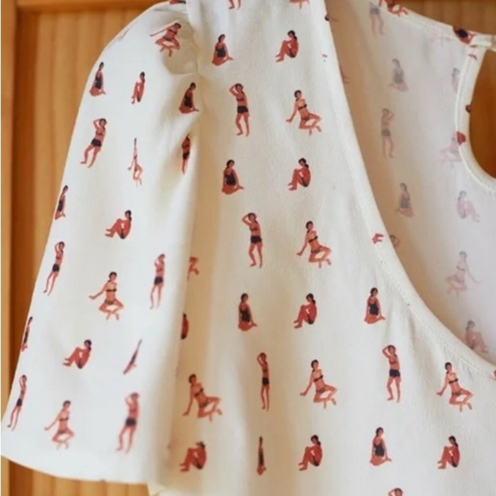 Emerson Fry AVA BLOUSE - SUNBATHING BEAUTIES - XL